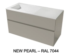 Meuble avec vasque Solid-Surface, finition bois ou couleurs, deux tiroirs à onglet, Largeur 100, 120 et 140 cm, P. 45 cm, Hauteur 56 cm, Stock disponible, LIVRAISON OFFERTE